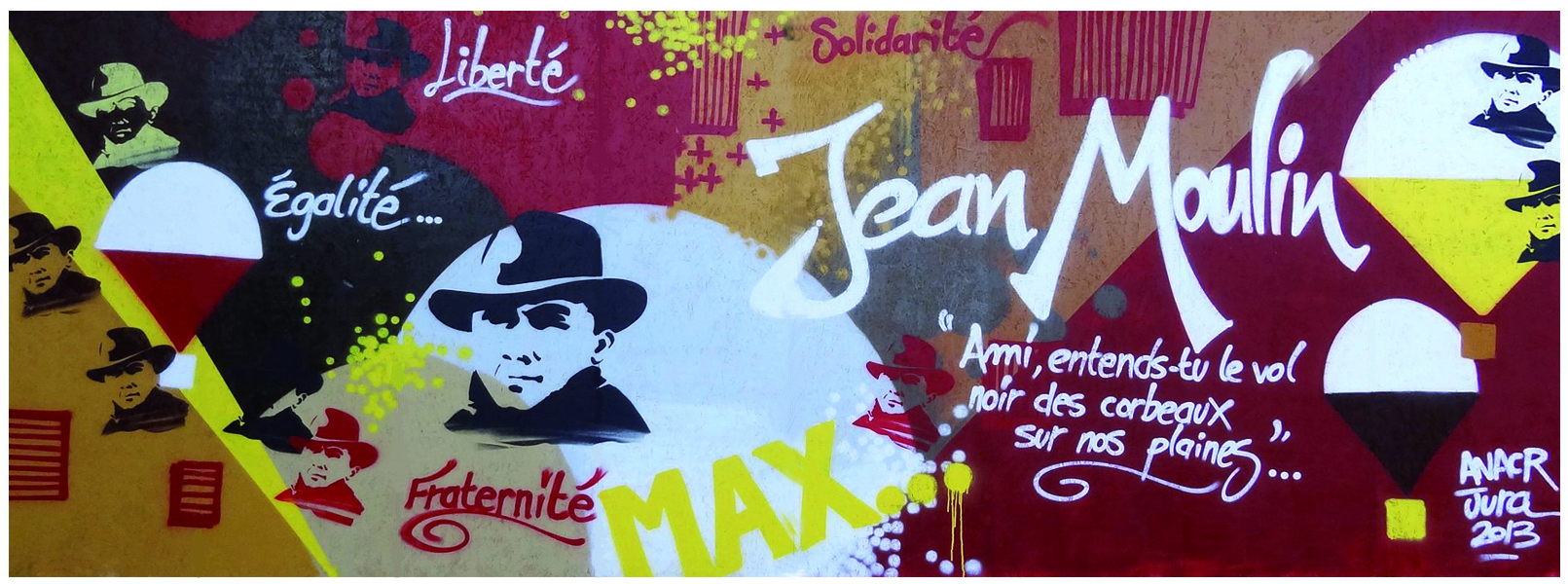 Fresque à la gloire de Jean Moulin