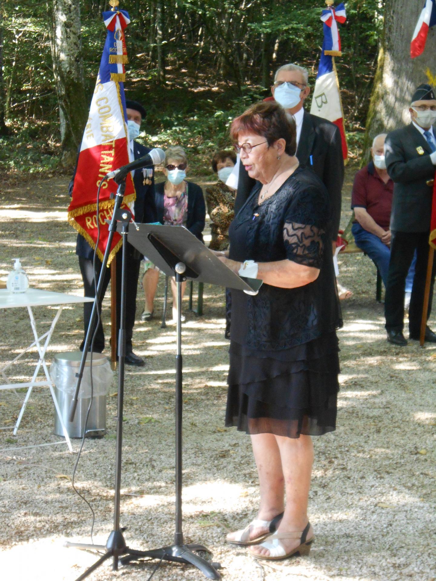 Danièle Ponsot présidente du comité de l'ANACR Nord-Jura