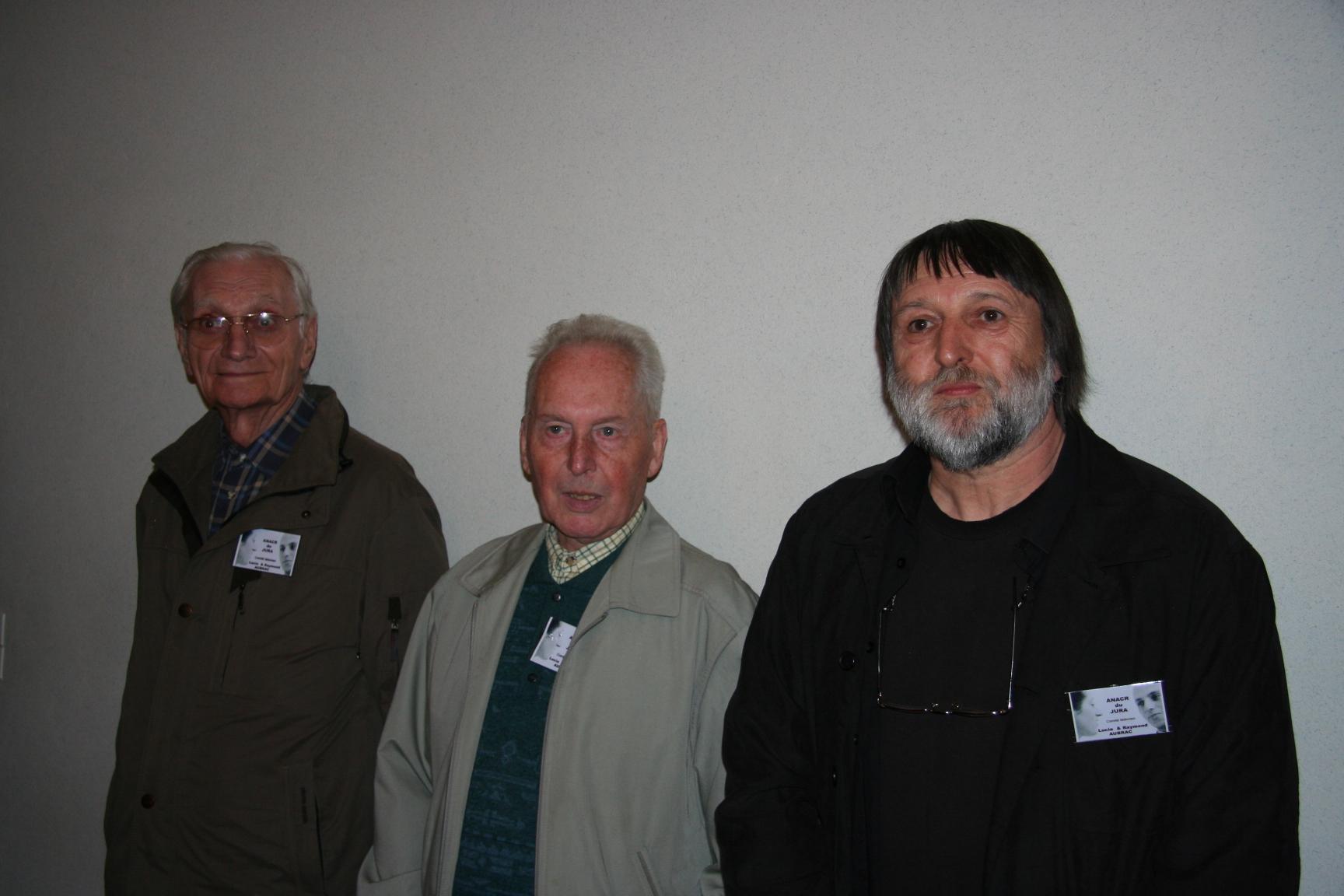 Roger Pernot, Jean Machuron, Jean-Claude Herbillon - Membres de l'ANACR